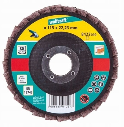 Attēls no Wolfcraft Tarcza lamelkowa 115 mm Wolfcraft - z wóknin / szlifowanie zgrubne