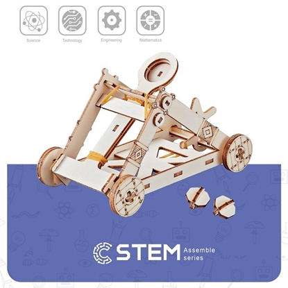 Attēls no Wooden Assembly Kit Catapult, STEM Educational Toy