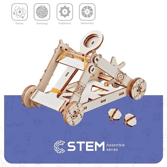 Picture of Wooden Assembly Kit Catapult, STEM Educational Toy