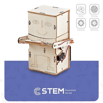 Attēls no Wooden Assembly Kit Coin Swallowing Robot, STEM Educational Toy