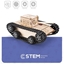 Attēls no Wooden Assembly Kit Electric Army Tank, STEM Educational Toy