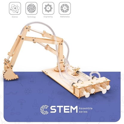 Изображение Wooden Assembly Kit Excavator, STEM Educational Toy