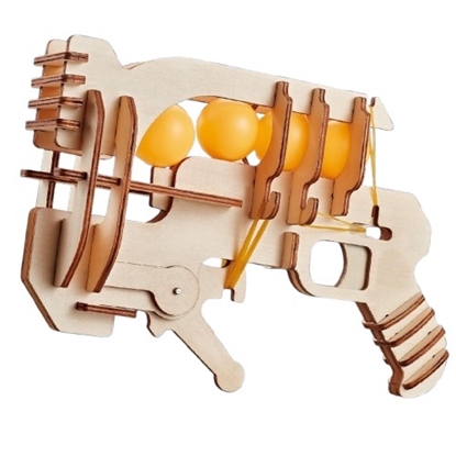 Изображение Wooden Assembly Kit Ping Pong Ball Gun