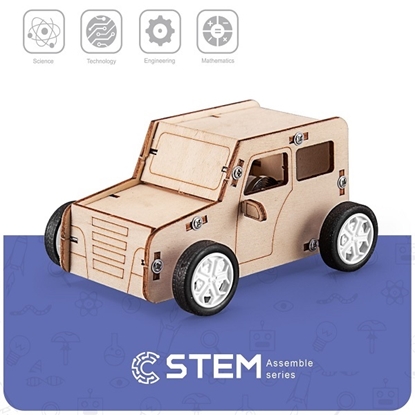 Attēls no Wooden Assembly Kit Pull the Car, STEM Educational Toy