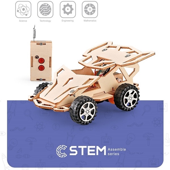 Picture of Wooden Assembly Kit Remote Control Car, STEM Educational Toy