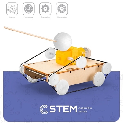 Attēls no Wooden Assembly Kit Tank, STEM Educational Toy