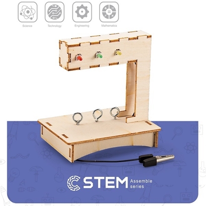 Attēls no Wooden Assembly Kit Traffic Lights, STEM Educational Toy