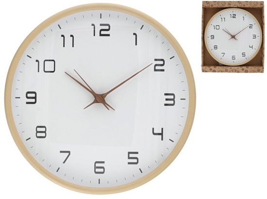 Picture of Wooden Wall Clock, 30 x 30 x 5 cm, DECORLIFE