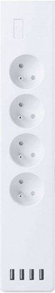 Изображение Woox Listwa zasilajca Smart Wi-Fi 4 Gniazda, 4xUSB