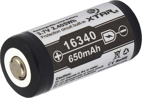Изображение X-tar Akumulator 16340 650mAh 1 szt.