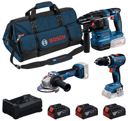 Изображение ZESTAW COMBI 18V GSB+GWS+GBH+3x5.0Ah+GAL