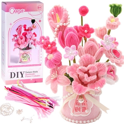 Picture of Zestaw kreatywny DIY Stwórz materiaowe KWIATY w wazonie Flowerbox ZA5866 EDUKAMP