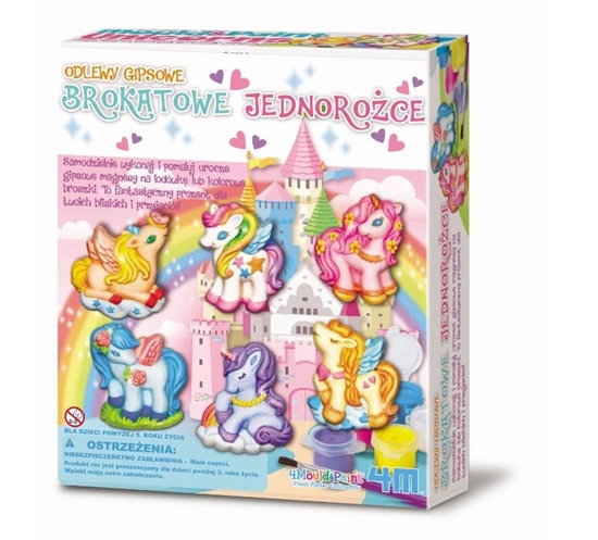 Picture of Zestaw kreatywny Odlewy gipsowe - Brokatowe jednorożce