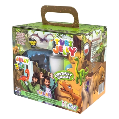 Изображение Zestaw Tubi Jelly 6 kolorów + małe akwarium - Dinozaury