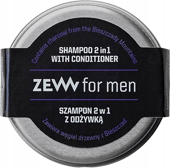 Picture of ZEW FOR MEN Szampon 2w1 z odywk z wglem drzewnym z Bieszczad 15ml