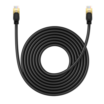 Attēls no Baseus Kabel sieciowy kat. 8 Baseus Ethernet RJ45, 40Gbps, 8m (czarny)