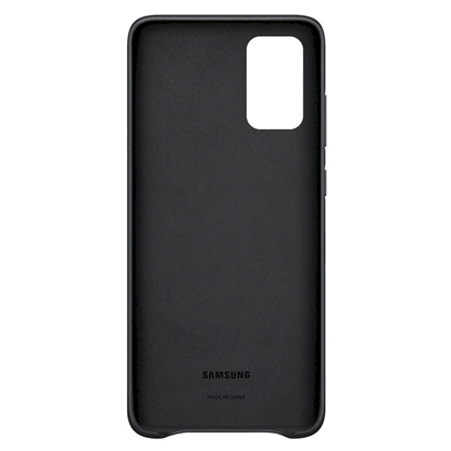 Изображение Samsung Leather Cover skórzane etui pokrowiec ze skóry naturalnej Samsung Galaxy S20 Plus czarny