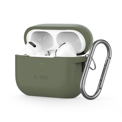 Picture of Tech-Protect TECH-PROTECT SILICONE HOOK APPLE AIRPODS PRO 1 / 2 OLIVE GREEN