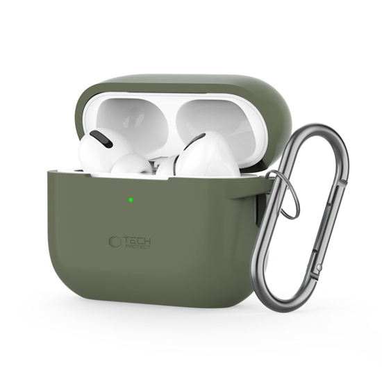 Picture of Tech-Protect TECH-PROTECT SILICONE HOOK APPLE AIRPODS PRO 1 / 2 OLIVE GREEN
