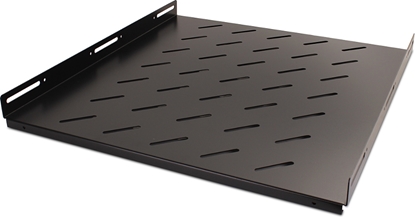 Изображение 1U Fiksēts plaukts 19" kumutācijas skapim, 425mm, melns, 600mm dziļuma skapjiem