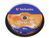Picture of 1x10 Verbatim DVD-R 4,7GB 16x Speed, matt silver Cakebox