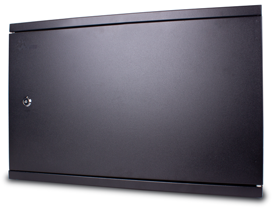 Picture of 2U 19'' Sienas komutācijas skapis CCTV, ALARM, IT/ 540x350x120mm / Melns/ Salikts