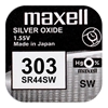 Изображение 303 baterija 1.55V Maxell sudraba-oksīda SR44SW iepakojumā 1 gb.
