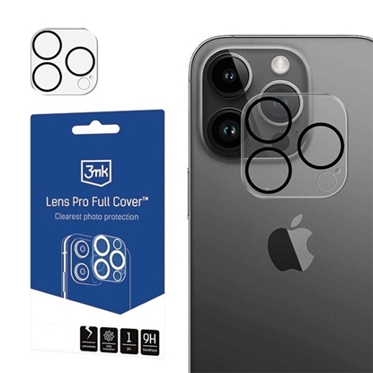 Picture of 3MK 3MK Lens Pro Full Cover iPhone 14 Pro/14 Pro Max Szkło Hartowane na obiektyw aparatu z ramką montażową 1szt