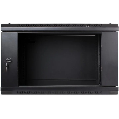 Изображение 4U 19'' Sienas komutācijas skapis/ 600 x 450 x 280mm/ Melns/ Nesalikts