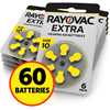 Изображение 60 gab. Ekonomiskais Komplekts Dzirdes aparāta baterijas | izmērs 10 | Extra Advanced Zn-Air PR70