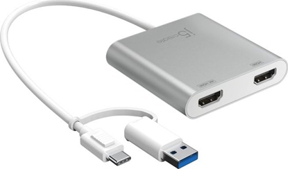 Picture of Adapter AV j5create j5create JCA365 zewntrzna karta graficzna usb 3840 x 2160 px Srebrny