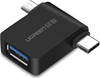 Picture of Adapter USB Ugreen MicroUSB - USB-A + USB-C Czarny  (30453)