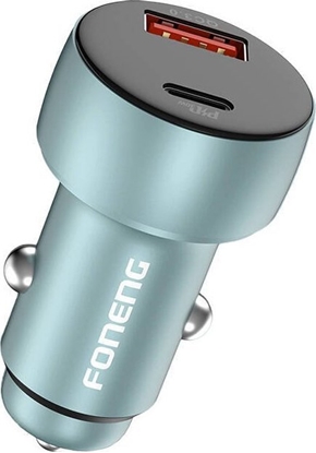Изображение adowarka Foneng adowarka samochodowa Foneng C18 1xUSB-A i 1xUSB-C 2.4A, 48W (szara)