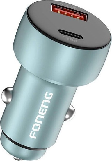 Picture of adowarka Foneng samochodowa 1xUSB-A i 1xUSB-C 2.4A C18