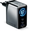 Picture of adowarka GaN 1 x USB 2 x USB-C Quick Charge 4+ 67W czarna