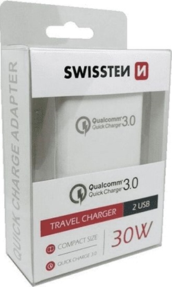 Attēls no adowarka Swissten 2x USB-A 3 A (22013309)