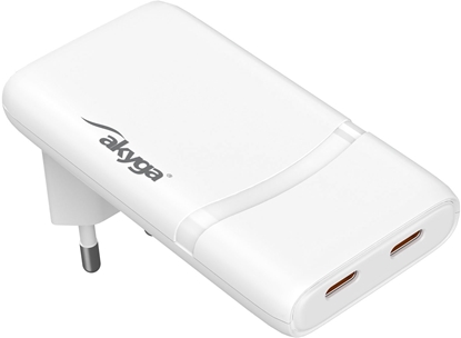 Picture of adowarka USB AK-CH-32 2x USB-C PD 5-20V / max. 3.25A 65W Quick Charge 4+ GaN