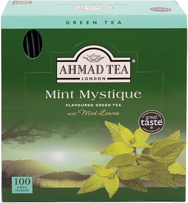 Attēls no Ahmad zaļā tēja "Mint Mystique", 100 tējas maisiņi folijas aploksnēs