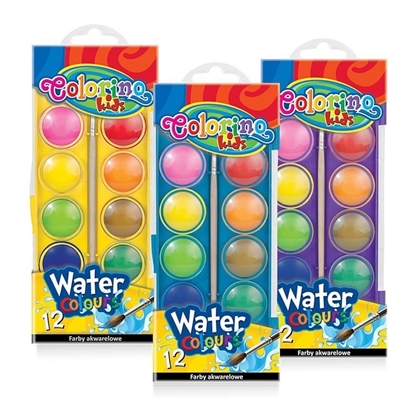 Изображение Akvareļu krāsas COLORINO 12 krāsas