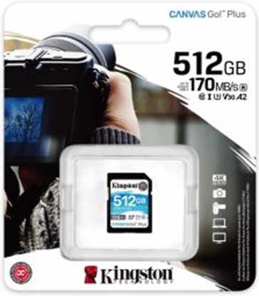 Изображение Atmiņas karte Kingston Canvas Go Plus SDXC 512GB 