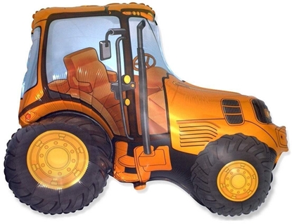 Picture of Balon foliowy 61cm Traktor pomaraczowy