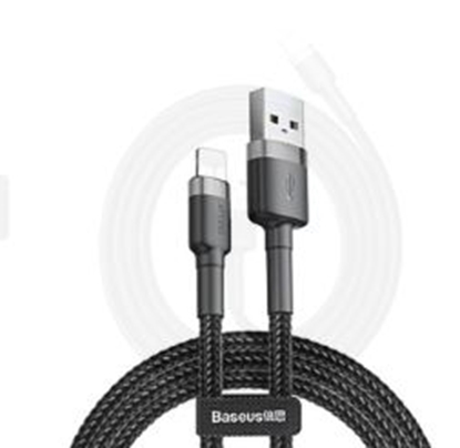 Picture of Baseus Apple CAFULE CABLE - USB TO LIGHTNING - 2.4A 1 METER Black