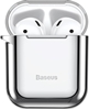 Picture of Baseus Apple Metallic Shining Ultra-thin Silicone Protector Case with Hook for Airpods 1 / 2 Silver