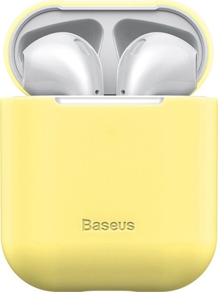 Attēls no Baseus Apple Silica Series Ultra-thin Silicone Protector Case for Airpods 1 / 2 Yellow