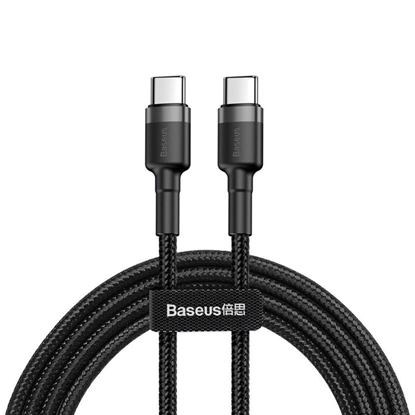 Attēls no Baseus CABLE USB-C TO USB-C 2M/GRAY/BLACK CATKLF-HG1