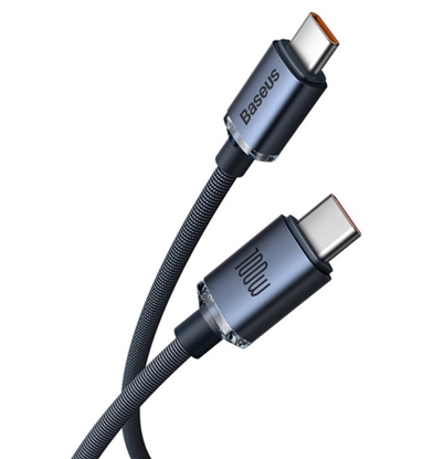 Изображение Baseus Crystal Shine USB-C to USB-C  100W  1 2 m black