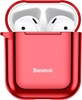 Picture of Baseus Metallic Shining Ultra-thin Silicone Protector Case with Hook for Airpods 1 / 2 Red