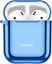 Attēls no Baseus Metallic Shining Ultra-thin Silicone Protector Case with Hook for AirPods 1/2 Blue