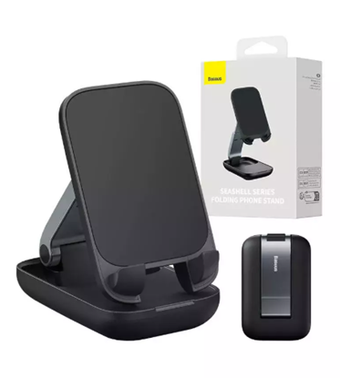 Attēls no Baseus Seashell Phone Stand Foldable, Black