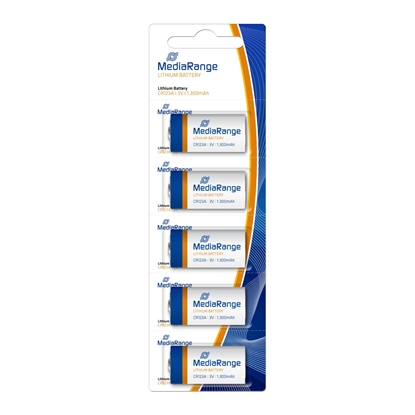 Изображение BATTERY LITHIUM CR123A 3V/5PCS MRBAT150 MEDIARANGE